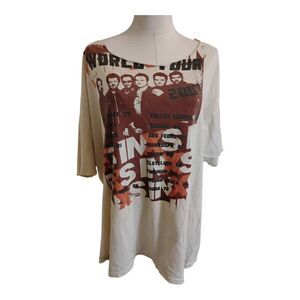 Vintage 1980's‎ INXS Tour Tee Shirt Cut Out Neck